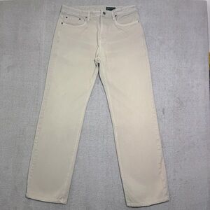 Orvis Canvas Pants Men's 34x29 Beige Outdoor Khaki Hiking Casual 100% Cotton